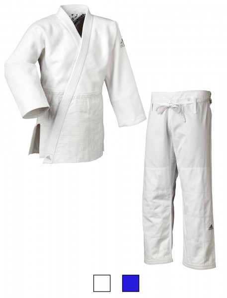 adidas Judo-Anzug Millenium weiß/silbernes Logo, J990