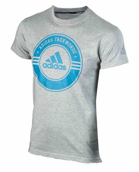 adidas Taekwondo Community Line Shirt &quot;Circle&quot; grey/blue, adicsts01T
