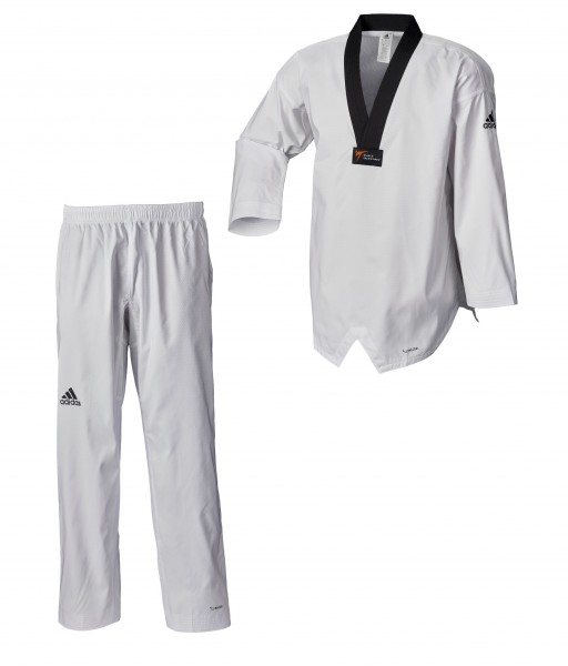 adidas Taekwondoanzug, adi Fighter Eco WT, schwarzes Revers