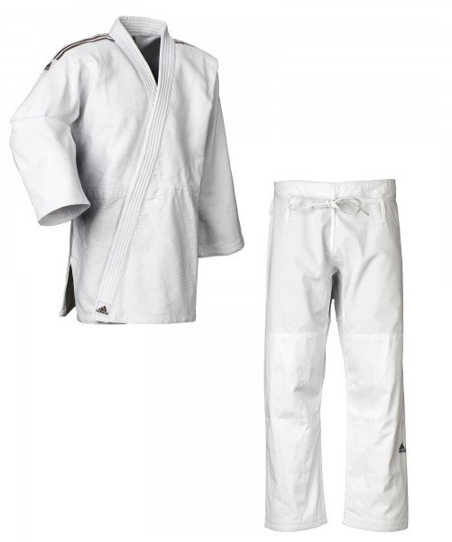 adidas Judo-Anzug &quot;Contest&quot; weiß/schwarze Streifen, J650
