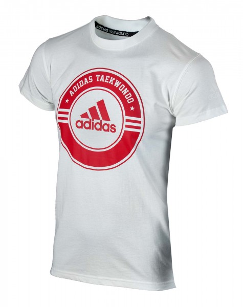 adidas Taekwondo Community Line Shirt &quot;Circle&quot; weiß/rot, adicsts01T