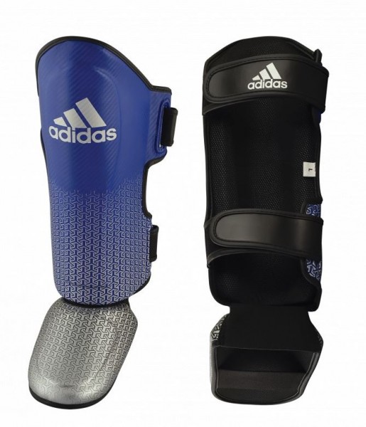 adidas Pro Kickboxing Schienbein-Spannschutz blue/silver, adiKBSI300